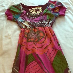 Desigual patterned dress with pencil style skirt.